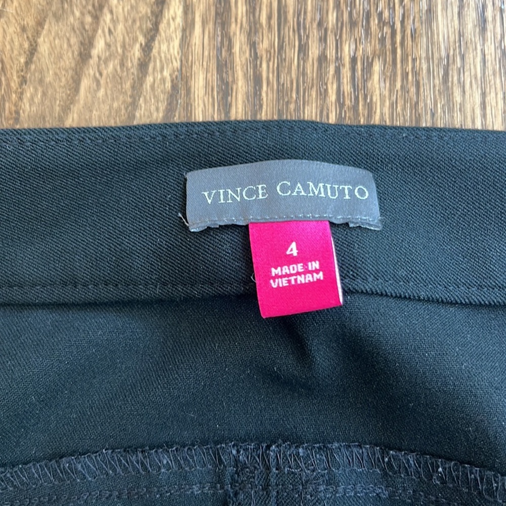 NWOT Vince Camuto Black Straight Leg Trouser Pants - Picture 2 of 6